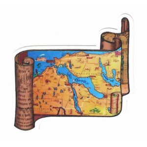 Irene Harsha Young Map Scroll Decal